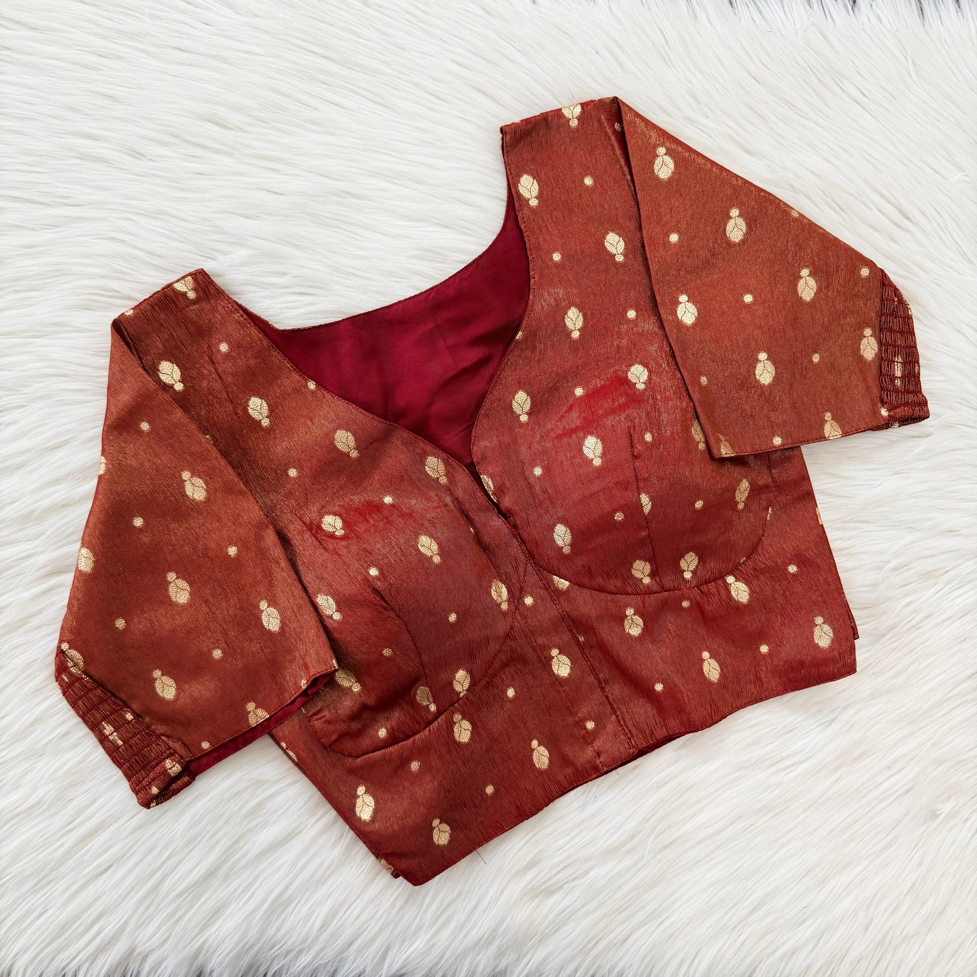 Banarasi Silk Flexible Side-Elastic Blouse